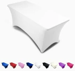 Black 6ft Tablecloth Rectangular Spandex Linen - Table Cloth Fitted Cover For 6 Foot Folding Table, Wedding Linens Banquet Cloths Rectangle Covers -KitchenAid Shop 31CnzSfTJfL. AC