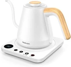 Electric Gooseneck Kettle With Variable Temperature Control, Pour Over Kettle For Coffee And Tea, Electric Kettle 1200 Watt, 0.8L (Black) -KitchenAid Shop 31Cudfnq45L. AC
