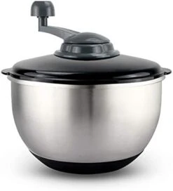 YZJSSL Salad Spinner, Stainless Steel Salad Dried Bowl, Great Capacity Innovative Design Vegetable Dehydrator With Grid And Bowl, Efficient And Easy Drying With Pull System,Silver-B 7 YZJSSL Salad Spinner, Stainless Steel Salad Dried Bowl, Great Capacity Innovative Design Vegetable Dehydrator With Grid And Bowl, Efficient And Easy Drying With Pull System,Silver-B -KitchenAid Shop 31DFzqeN3L. AC 1