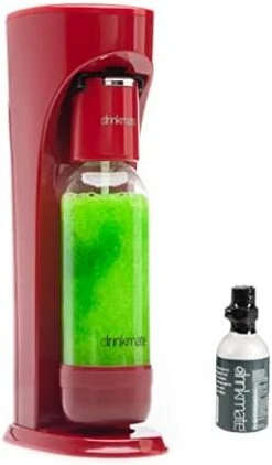 OmniFizz Sparkling Water And Soda Maker, Carbonates Any Drink, With 3 Oz CO2 Test Cylinder (Matte Black) -KitchenAid Shop 31DVsabveGL. AC