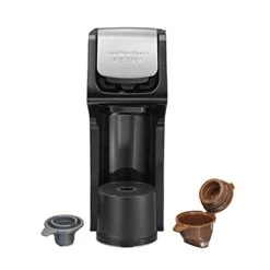 Hamilton Beach 49900 FlexBrew Single-Serve Coffee Maker Compatible With Pod Packs And Grounds, 8 Ounces, Black-Fast Brewing