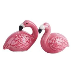 Ceramic Bird Salt And Pepper Shaker Collectors Kitchen Décor - Flamingo