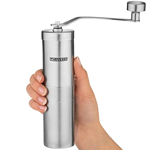 Manual Coffee Grinder With Adjustable Settings - Durable Stainless Steel Burr Coffee Grinder - Espresso Grinder For Best Taste - Portable Conical Burr Coffee Bean Grinder 6 Manual Coffee Grinder With Adjustable Settings - Durable Stainless Steel Burr Coffee Grinder - Espresso Grinder For Best Taste - Portable Conical Burr Coffee Bean Grinder - Image 4