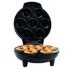 Mini Donut Maker Machine For Holiday, Kid-Friendly, Breakfast Or Snack, Desserts & More With Non-stick Surface, Makes 7 Doughnuts, Black