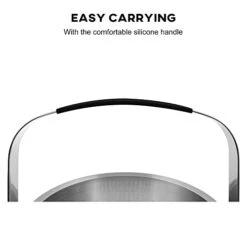 Fortune Candy Insulated Ice Bucket, Double Walled Stainless Steel Ice Bucket With Ice Tongs, Scoop, Lid, And Exclusive Handmade Nylon Holder, 2.8 L (Black) -KitchenAid Shop 31E0FEILdLL