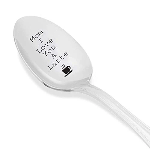 Boston Creative Company LLC Mom I Love You A Latte With Cup Sign Engraved On Spoon - Gifts For Mom - Mom Gifts - Birthday Gifts - Gifts For Women Gifts For Her Spoon Gift#SP_036 4 Boston Creative Company LLC Mom I Love You A Latte With Cup Sign Engraved On Spoon - Gifts For Mom - Mom Gifts - Birthday Gifts - Gifts For Women Gifts For Her Spoon Gift#SP_036 - Image 2