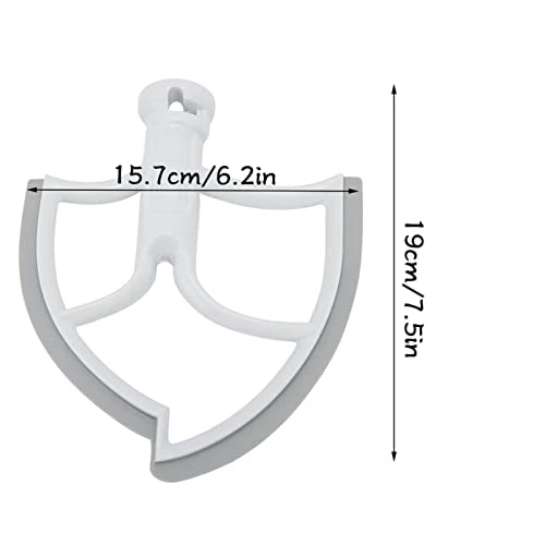 Beater For 6Q, Food Safety Attachments For Lift Stand Mixer, Flat Beater Paddle With Flexible Silicone Edges 4 Beater For 6Q, Food Safety Attachments For Lift Stand Mixer, Flat Beater Paddle With Flexible Silicone Edges - Image 2