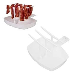 Microwave Bacon Cooker, PP Plastic Microwave Bacon Rack Heat Resistant Microwave Bacon Tray, Bakes 18 Pieces Healthier Crispy Bacons At A Time, Great For Adults, College Students 11 Microwave Bacon Cooker, PP Plastic Microwave Bacon Rack Heat Resistant Microwave Bacon Tray, Bakes 18 Pieces Healthier Crispy Bacons At A Time, Great For Adults, College Students -KitchenAid Shop 31ECj3hJjiL