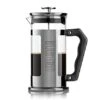 Bialetti 06700 3-Cup French Press Coffee Maker, Premium Stainless Steel, Silver