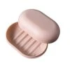 Soap Holder， Soap Dish With Lid Oval Soap Box Super Sealed Storage Box Waterproof Travel Home Bathroom Soap Storage Box Plastic Soap Box (Color : Pink) -KitchenAid Shop 31EKTG2qnuL
