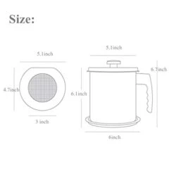 Cooking Oil Storage Grease Keeper, Grease Oil Strainer Container Pot With Filter For Deep Fryer -KitchenAid Shop 31F55KzfjFL