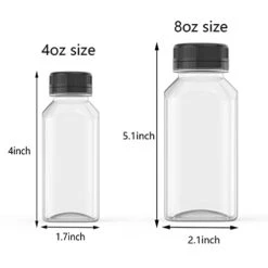 10 Pcs 4 Oz Plastic Juice Bottles With Lids, Empty Clear Containers For Juice, Milk And Other Beverage -KitchenAid Shop 31Fc2M7YjqL