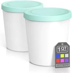 - Premium Ice Cream Containers (2 Pack - 1 Quart Each) Perfect Freezer Storage Tubs With Lids For Ice Cream, Sorbet And Gelato! - Mint -KitchenAid Shop 31Fphg06ifL. AC