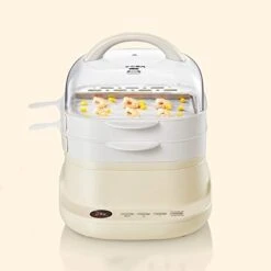 Electric Steamer Seafood Multi-Function Rice Noodles Machine Household Small Double-Layer Steam Boiler Breakfast Machine Automatic Drawer Tray (Color : B) -KitchenAid Shop 31FtX97qiL. AC