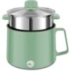 Electric Hot Pot With Steamer, Non-stick Mini Electric Cooker, 1.7L Rapid Multi-Functional Electric Skillet Dual Power Control For Home Dorm Noodles Soup Porridge Dumplings Eggs (Green) 2 Electric Hot Pot With Steamer, Non-stick Mini Electric Cooker, 1.7L Rapid Multi-Functional Electric Skillet Dual Power Control For Home Dorm Noodles Soup Porridge Dumplings Eggs (Green) -KitchenAid Shop 31GFAI1nOjL