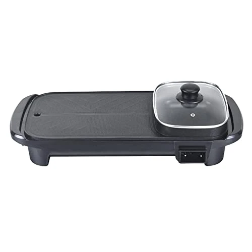 DEPILA Glass Cooking Pot Multi Functional Hot Pot, Electric Hot Pot, Household Barbecue Pot, Electric Barbecue Pan, Non Stick Electric Barbecue Pan Pot 3 DEPILA Glass Cooking Pot Multi Functional Hot Pot, Electric Hot Pot, Household Barbecue Pot, Electric Barbecue Pan, Non Stick Electric Barbecue Pan Pot