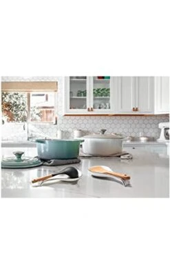 AKOA 2 Pack Spoon Rest For Stove Top - Fork Me Spoon Me - Kitchen Spoon Holder For Kitchen Counter - Ceramic Ladle Holder - White Utensil Rest For Countertop - Cute Funny Farmhouse Spatula Holder -KitchenAid Shop 31GOJqOAdyL