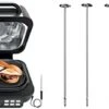 Ninja IG651 Foodi Smart XL Pro 7-in-1 Indoor Grill/Griddle Combo, Black With Roasting Lifters, 2 Piece, Stainless Steel