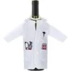 White Coat Wine Bag Doctor Wine Cover Felt Doctor Wine Insulated Cover Nurse Wine Wrapping Bag With Syringe Necklace For Male Female Graduation, Birthday, Anniversary, Nurse Practitioner