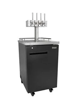 Kegco 24" Wide Four Tap Commercial Black Kegerator