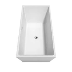 Sara 63 Inch Freestanding Bathtub In White With Floor Mounted Faucet, Drain And Overflow Trim In Polished Chrome 19 Sara 63 Inch Freestanding Bathtub In White With Floor Mounted Faucet, Drain And Overflow Trim In Polished Chrome -KitchenAid Shop 31HPwSjFkTL