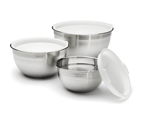 Cuisinart HM-90S Power Advantage Plus 9-Speed Handheld Mixer With Storage Case, White & CTG-00-SMB Stainless Steel Mixing Bowls With Lids, Set Of 3 4 Cuisinart HM-90S Power Advantage Plus 9-Speed Handheld Mixer With Storage Case, White & CTG-00-SMB Stainless Steel Mixing Bowls With Lids, Set Of 3 - Image 2