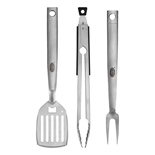 Heavy Duty BBQ Tool Set - Fork, Tong, & Spatula - Deluxe Stainless Steel Grill Utensils - Grilling Tools For The BBQ Grill Master Or Beginner Griller 3 Heavy Duty BBQ Tool Set - Fork, Tong, & Spatula - Deluxe Stainless Steel Grill Utensils - Grilling Tools For The BBQ Grill Master Or Beginner Griller