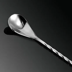 2-Pack 12 Inches Stainless Steel Bartender Mixing Spoon Cocktail Stirrers, Spiral Pattern Bar Spoon Stirring Spoon With Long Handle