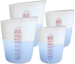 Silicone Measuring Cups Flexible Measure Cups For Epoxy Resin Butter, Chocolate Mixing Plaster Stir Squeeze Pour Baking Cup BPA Free 500 ML + 250 ML (2 PCS) -KitchenAid Shop 31I 7LgWrAL. AC