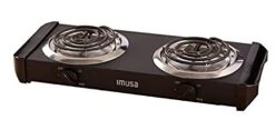 MUSA USA GAU-80306 Electric Double Burner 1750-Watts , Black
