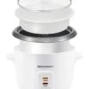RC-006NST Maxi-Matic Electric Rice Cooker With Non-Stick Inner Pot Makes Soups, Stews, Grains, Cereals, Keep Warm Feature, 6 Cups Cooked (3 Cups Uncooked), White -KitchenAid Shop 31I8TOgqioL