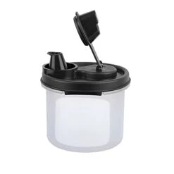 Smart Oil Dispenser Storage Combo Set Of (1.1L+585ml+2x250ml) Air-Tight & Leak Resistant Plastic Round Modular Container- For Vinegar| Oils| Water| BPA Free| Refrigerator Safe- Black -KitchenAid Shop 31IEXWiq1wS