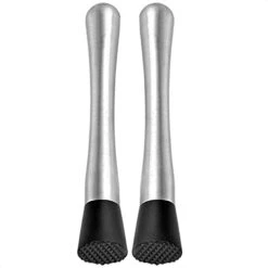 2Pcs Muddler For Cocktails Set - 8" Drink Muddler Set Long Muddler Old Fashioned Stainless Steel Muddler - Mojito Muddler Ice Crusher Bartender Tool For Bars Bartender Accessories Home Bar Tools Set -KitchenAid Shop 31IaRVKeSnL. AC