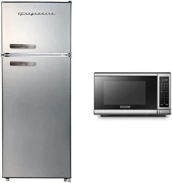 FRIGIDAIRE EFR753-PLATINUM EFR753, 2 Door Apartment Size Refrigerator With Freezer, Retro Chrome Handle, 7.5, Silver & BLACK+DECKER EM720CB7 Digital Microwave Oven 700W, Stainless Steel, 0.7 Cu.ft 27 FRIGIDAIRE EFR753-PLATINUM EFR753, 2 Door Apartment Size Refrigerator With Freezer, Retro Chrome Handle, 7.5, Silver & BLACK+DECKER EM720CB7 Digital Microwave Oven 700W, Stainless Steel, 0.7 Cu.ft -KitchenAid Shop 31IpYHrRdzL. AC