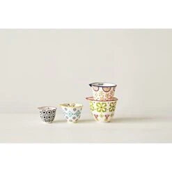 Floral Hand Stamped Stoneware Measuring Cups (Set Of 4 Sizes/Designs) -KitchenAid Shop 31IzEGPV4aL