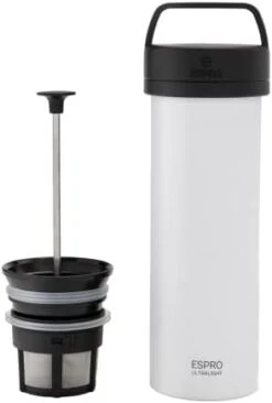 - P0 Ultralight French Press - Double Walled Stainless Steel Vacuum Insulated Coffee And Tea Maker, Portable And Durable Coffee Press For Travel, Camping, And Everyday Use - 16oz, (Cranberry) -KitchenAid Shop 31J1LvQ TDL. AC