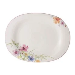 Villeroy & Boch Mariefleur Basic Serving Dish, 16.5 In, White/Multicolored