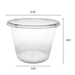 Hard Plastic Ice Bucket, Clear, Extra-Large