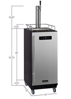 Kegco HBK15BSR Kegerator, 15" Wide, Stainless Steel -KitchenAid Shop 31KBEuBNDlL