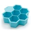 Large Hexagon Silicone Ice Cube Tray, 6-Cell, Blue