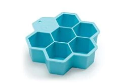 Large Hexagon Silicone Ice Cube Tray, 6-Cell, Blue