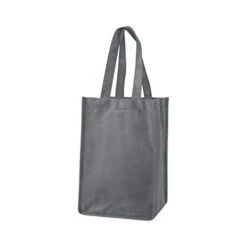 True Rue 4 Bottle Non Woven Tote, Grey