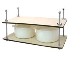 Cheese Press For Cheese Making 16 In - Cheesemaking Kit With Wooden Cheese Press And 2 Cheese Molds 1.2 L - Сheese Press For Home Cheese Making Metal Guides Pressure Up To 50 Pounds