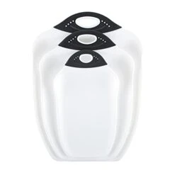 Chop & Scoop Cutting Board, 11 By 15 Inches, White With Black Handle -KitchenAid Shop 31LOVGOLi8S