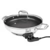 Electric Skillet By Cucina Pro - 18/10 Stainless Steel, Frying Pan With Non Stick Interior, With Glass Lid, 12" Round, Temperature Control Probe For Adjustable Heat Settings -KitchenAid Shop 31Lh6RsTn3L