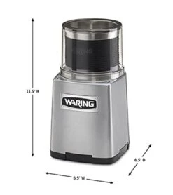 Commercial WSG60 3 Cup Spice Grinder, 1 HP Motor, 20,000 RPM's, Pulse Actuation, Includes 2 Stainless Steel Grinding-bowls-120V, 175W, 5-15 Phase Plug