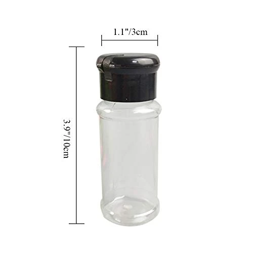 25Pcs Empty Plastic Spice Bottles Set For Storing Barbecue Seasoning Salt Pepper And More 75 Ml/2.5 Oz (Black) 3 25Pcs Empty Plastic Spice Bottles Set For Storing Barbecue Seasoning Salt Pepper And More 75 Ml/2.5 Oz (Black)