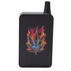 Herb Grinder Cone Loader, Airsoft Gun Loaders Leaf Pattern Black Portable Cone Grinder With Brush For Home Outdoor Activities