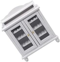 COHEALI Furniture 2pcs White Wine Model Mini House Adornment Cabinet Wooden Ornament Miniture House Miniatures -KitchenAid Shop 31MSLfCchRL. AC