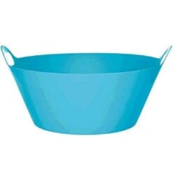 Caribbean Blue Plastic Party Tub - 20" Multi-color 1 Pc.